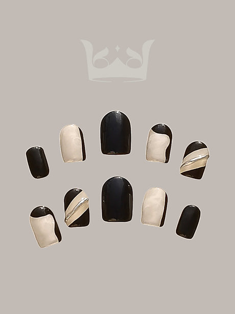 Che Naildid modern abstract round press on nails