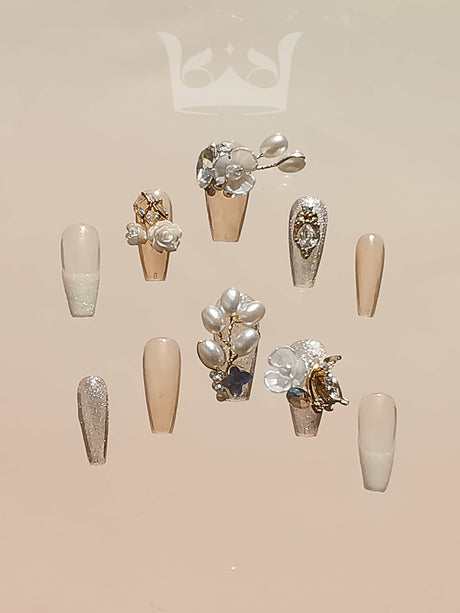 Luxury nails for business casual, with different designs and finishes for formal events or everyday wear. Adds glamour and elegance to overall look.