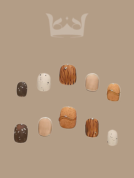 Cute stones resembling baked goods have no use as nails. They are creative pieces of art for those who appreciate playful decor.