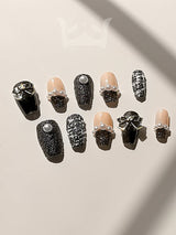 Bold and fancy nails for special occasions with unique design features like color scheme, texture, embellishments, finish, and nail shape.