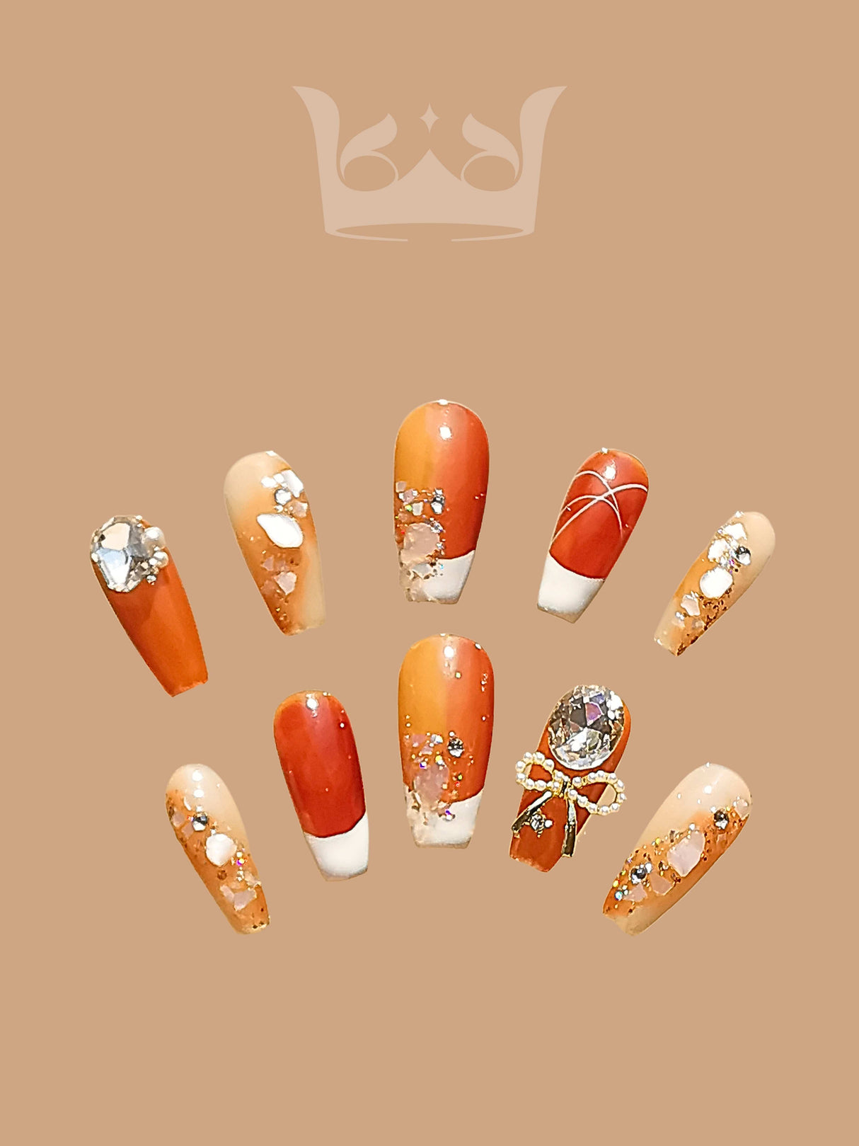 Enhance natural nails with customizable acrylic nails featuring various designs and colors for special occasions or everyday wear. Easy to apply and remove.