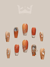 These acrylic nail tips are decorated with various designs and embellishments, perfect for creating a fashionable look for special occasions or making a statement. 