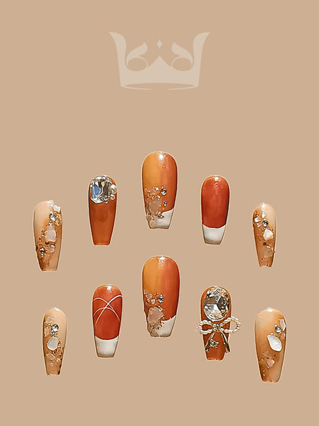 Luxury nail tips with mix of colors, designs, and embellishments for nail art enthusiasts to showcase in professional salons or at home.