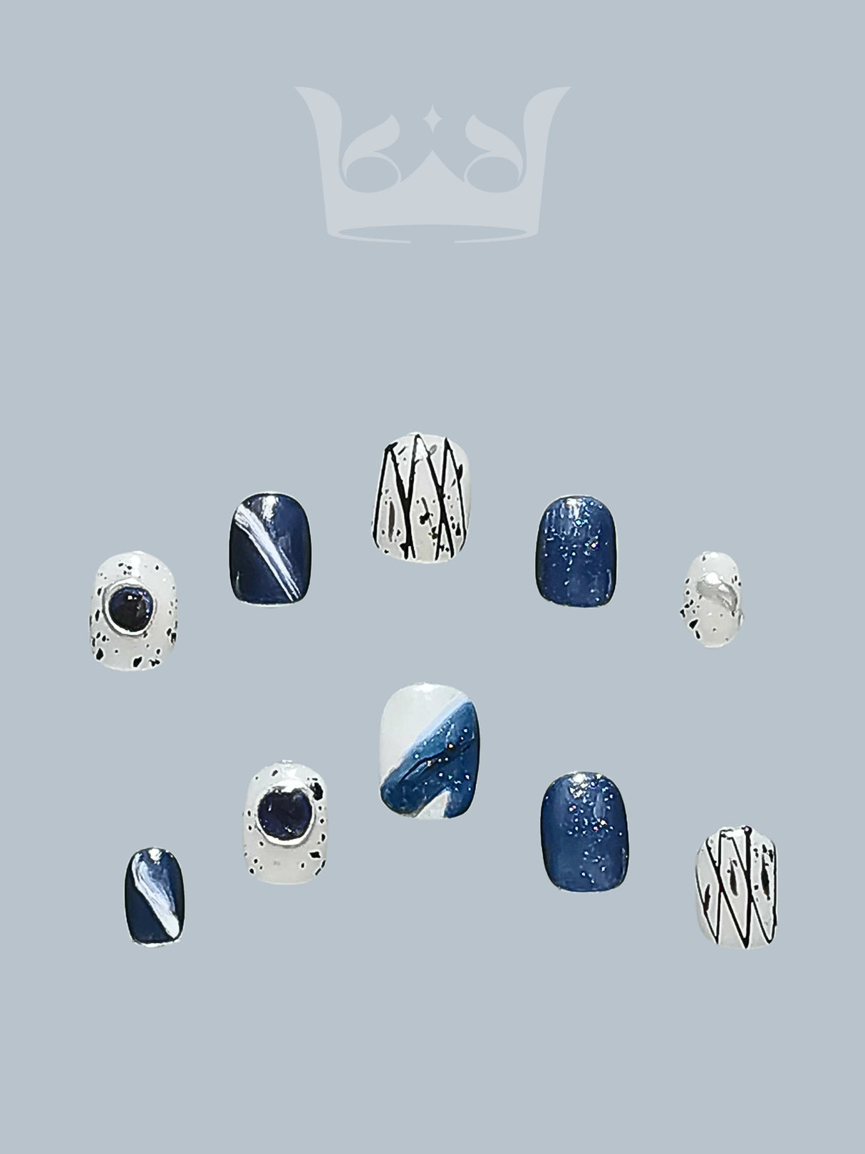 Cute nails for nail art with abstract and celestial designs, including patterns, colors, and minimalist art, perfect for expressing personal style.