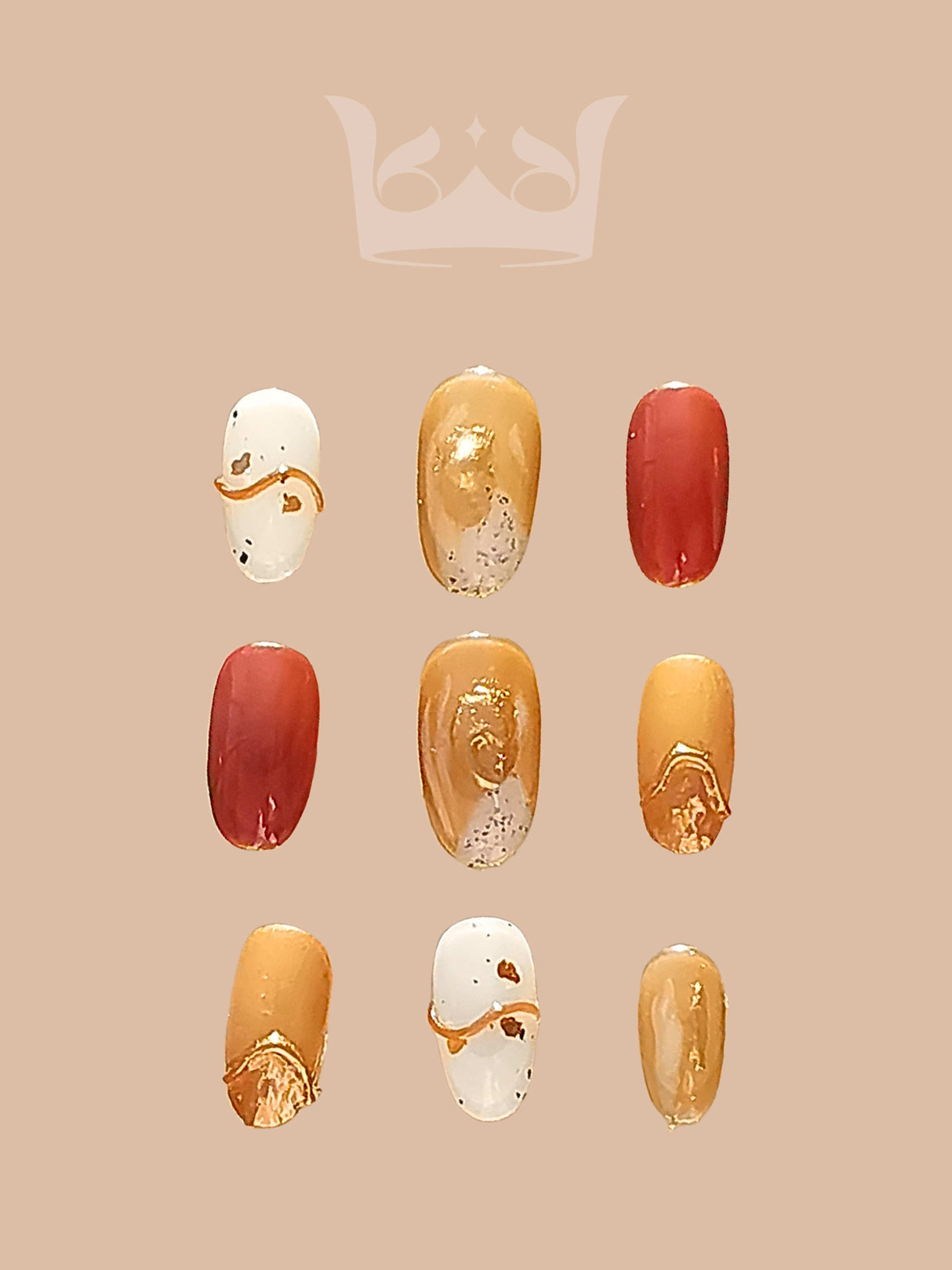 These elegant nails are perfect for formal occasions or photoshoots, with customizable designs featuring minimalist art, metallic finishes, and bold colors.