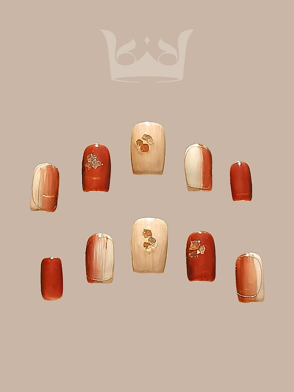 These press-on nails are for personal grooming and beautification, with a modern aesthetic. They come in various designs and colors for personal expression.